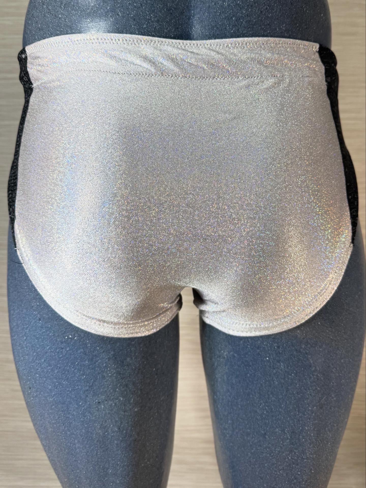 New pink silver professional wrestling trunks Large