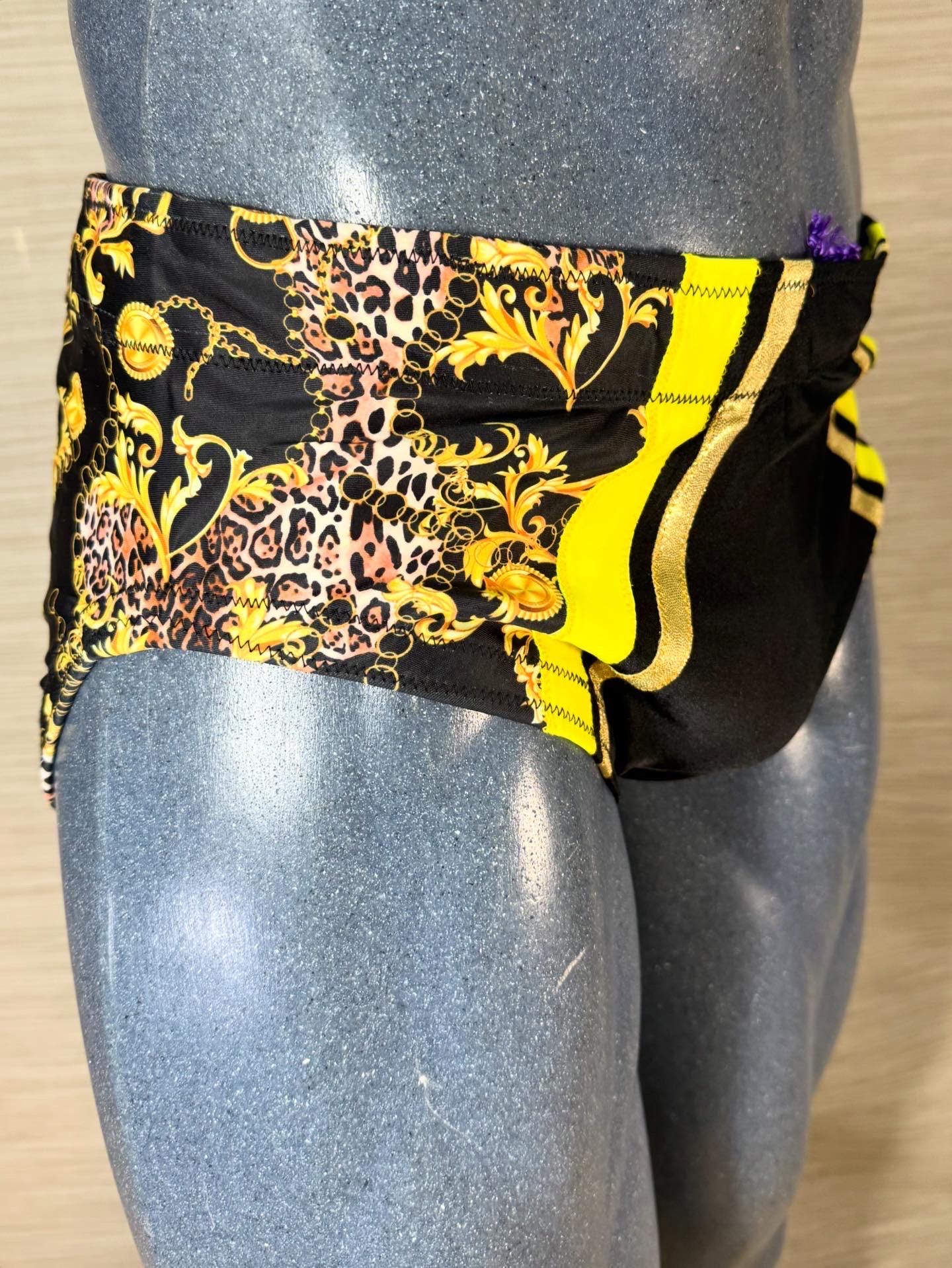 New purple professional wrestling trunks Medium