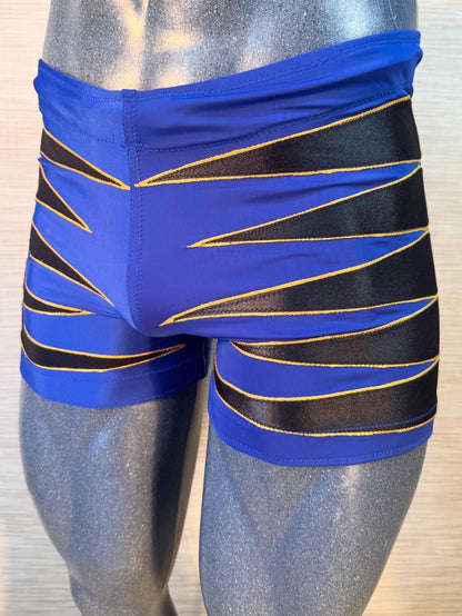 New glossy red professional wrestling biker short Large