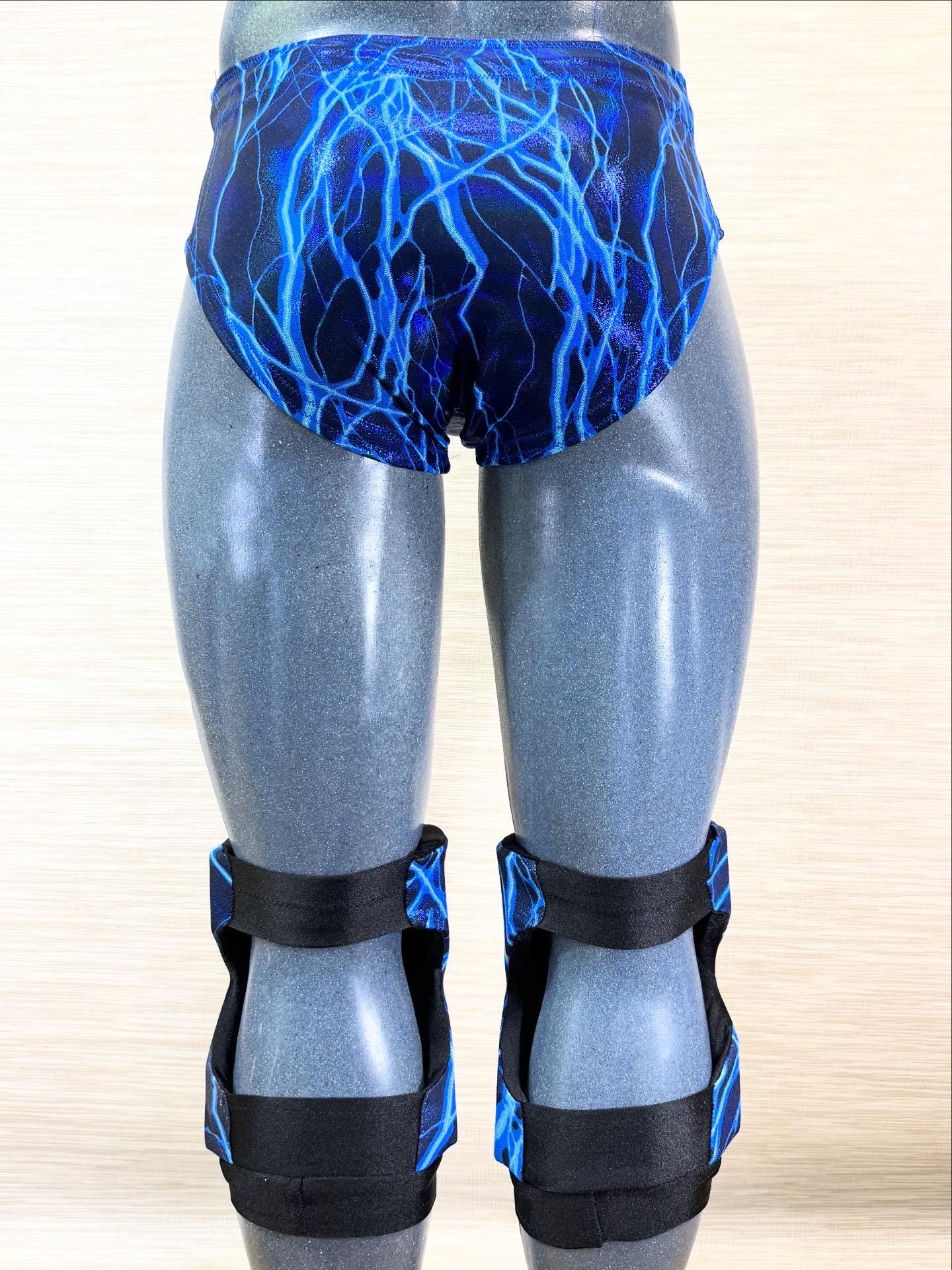New blue lighting professional wrestling gear set large