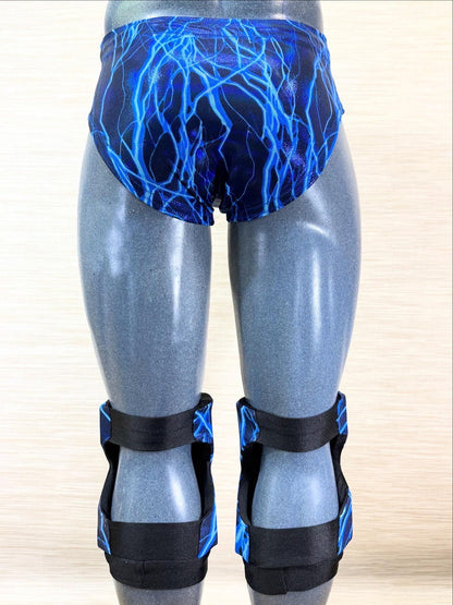 New blue lighting professional wrestling gear set large