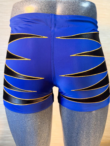 New glossy red professional wrestling biker short Large